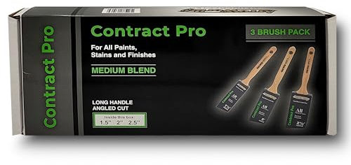 Gripper Cloth Arroworthy Contract Paint Brush PRO Angle Box Set (1.5,2,2.5) CONTRACT-3PK-LNG-ANG