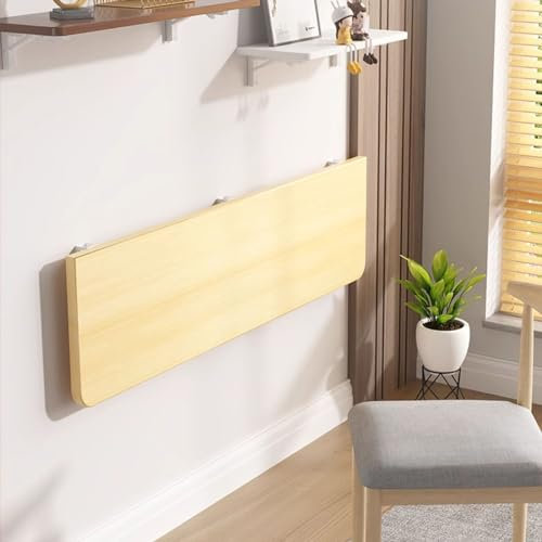 Tavolo A Ribalta Da Parete,tavolo Da Muro Pieghevole,Tavolo Da Cucina,Tavolino Pieghevole Multifunzione Salvaspazio,per Giardino, Terrazza, Cortile, Tavolino Da Esterno ( Color : Wood color , Size : L