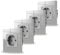 JIMEIDA Pack de 4 bases de enchufe gris vidrio empotradas, 1 compartimento Bases Schuko contacto protector toma de pared 16Amp, 250V, 86mm*86mm