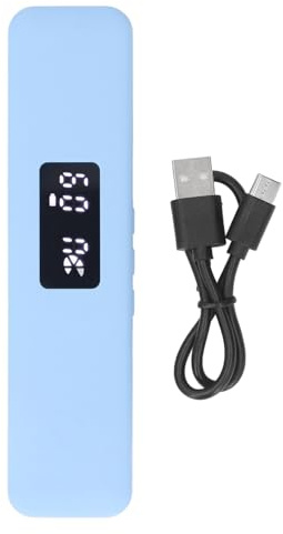 Knochenleitungs-Kissenlautsprecher, Kabelloser Bluetooth 5.3-Stereo-Bass-Einschlafhilfe-Sound-Lautsprecher mit Digitaler Display-Timer-Funktion für Erwachsene (Blue)