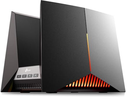 TP-Link BE19000 Tri-Band Wi-Fi 7 Gaming Router Archer GE800 | 12-Stream 19 Gbps | 2×10G + 4×2.5G, USB 3.0 | aceleración Turbo, Puerto y Panel dedicados para Juegos, iluminación RGB | EasyMesh,