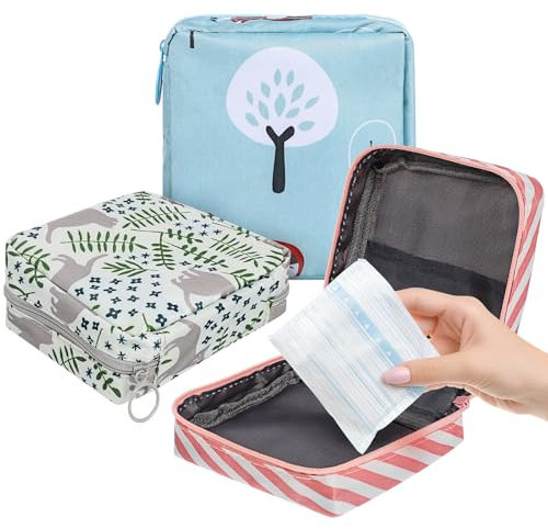 3 Pcs Tampon Aufbewahrung Kompressions Organizer Für Damenbinden Taschen Die Innenhandtasche Aufbewahrungstasche Damenbinden Periodenbeutel Kleine Periodentasche