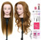 Neverland Frisierkopf 50% Echthaar Übungskopf 24 Zoll Puppenkopf zum Frisieren Trainingsköpfe für Friseure frisurenkopf mit Haar Styling Set + Tischhalter