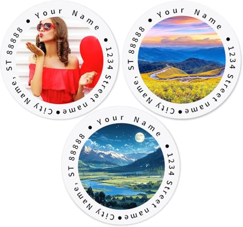 Personalisierte Adressetiketten, personalisierte Adressetiketten, Rücksendeetiketten, Logo/Bild/Text zum Selbermachen (Stil 4)