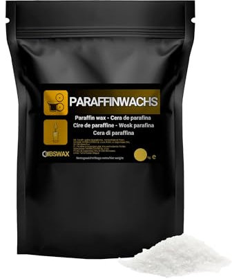 Ubswax Paraffinwachs für Kerzen | Pulver/Granulat zum Gießen und Herstellen von DIY-Kerzen | 100% Paraffin | Unparfümiert (1kg, Pulver)