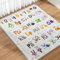 Lambluefly Krabbelmatte Baby 180x150cm, Verdickte Spielmatte Baby Faltbar mit 26 Buchstaben/Zahlen/Tierdrucke & Höhenlineal, Krabbeldecke für Baby Früherziehung, Anti Rutsch Matte, Maschinenwaschbare