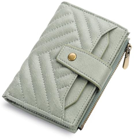 FALAN MULE Geldbeutel Damen Klein, Geldbörse Damen mit RFID Blockierung, Portemonnaie Mini mit Zipper Münzfach, Kleine Brieftasche Geldbörse, Portmonee Klein