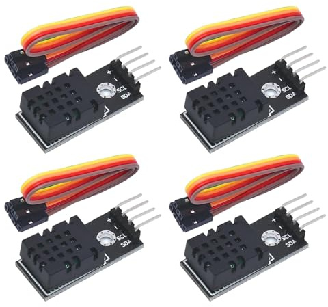 DHT20 Integriertes Digital Temperatur- und Feuchtigkeitssensor, 4 Stück | mit Upgrade I2C Ausgang, Schnittstelle 2.5V-5.5V, Angewendet auf meteorologische Stationen, Thermostate, etc