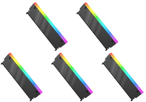 5V 3PIN ARGB RAM Heatsink Radiator Cooler for DDR2 DDR3 DDR4 DDR5(Black)