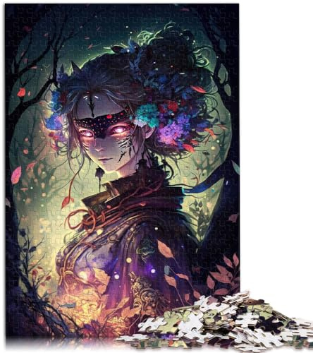 Puzzle für Erwachsene, 1000 Teile, Manga-Mädchen, schwierig und herausfordernd, Herausforderung für die Gehirnintelligenz, süchtig machendes Spielzeug, 26x38cm,