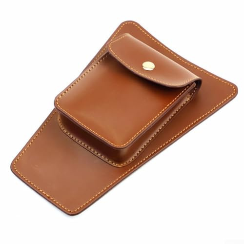 Gettimore Borsa funzionale in pelle per moto, facile installazione e protezione affidabile per la tua moto (marrone)