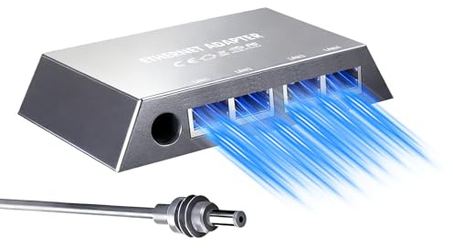 Adaptador Ethernet para Starlink Gen 3/Mini, 4 puertos RJ45, extensión de red LAN Gigabit, divisor de red Ethernet Starlink, distribuidor LAN para redes externas con cable, 4 dispositivos simultáneos