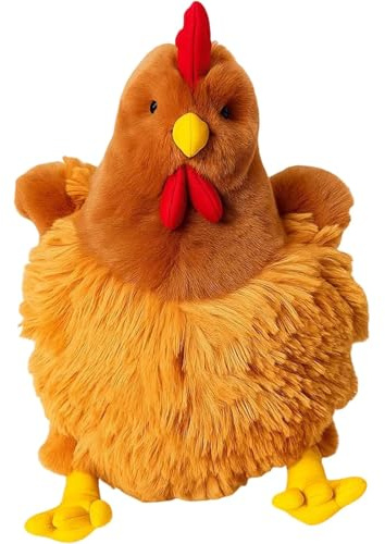 RNXSIB Huhn Kuscheltier, Plüsch Huhn 25 cm, Weiches Kuscheltier Als Geschenk Für Ostern Und Geburtstag, Niedliches Realistisches Geflügel Spielzeug