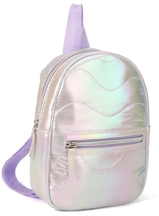 Gladdon kleiner Rucksack für Teenager, stylische Tasche für Kinder, silberfarbenes, mehrfarbiges, gepolstertes Material, Geschenktasche für Mädchen
