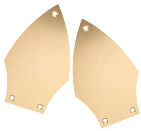 Toddmomy 2stücke Halsrückplatte für Gitarren Halsplattenpolster für Gitarren Metall-halsabdeckung Schützt Halsstab vor Schmutz Korrosionsbeständig Goldfarben Halsstababdeckung