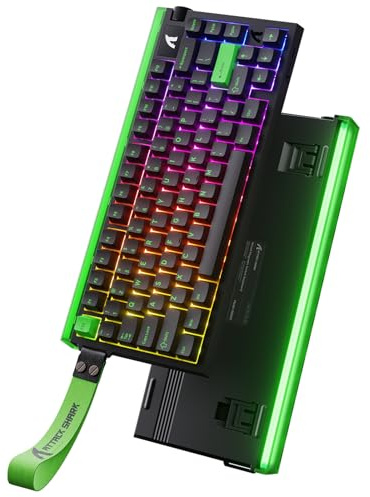 ATTACK SHARK R85 HE Rapid Trigger Keyboard Magnetic Switch with Custom Lightbox, 75% Wired Mechanical Keyboard, 8KHz Polling Rate, 0.005mm RT Accuracy, Support RT/Snap Tap/DKS/MT/TGL-Fluorescent Green