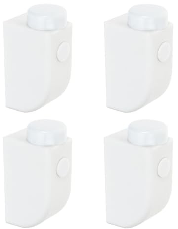AUTSUPPL Cerradura Ventana Corredera de Plástico Blanco, Limitador de Ventana para Seguridad Infantil, 4 Piezas para Puertas Corredizas, Fácil Apertura y Prevención de Escalada