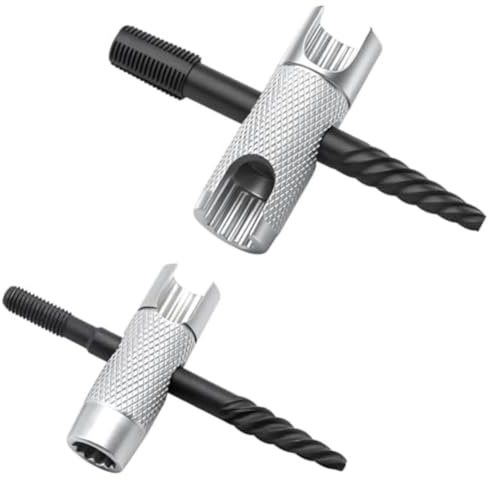 Lecreatekit Kit d'outils d'installation de raccord de graisse 4 en 1 pour Hex 3/8, 5/16, 7/16 et 1/4-28 SAE 1/8 NPT M10x1 M8x1, kit en acier chrome-molybdène pour réparation automatique