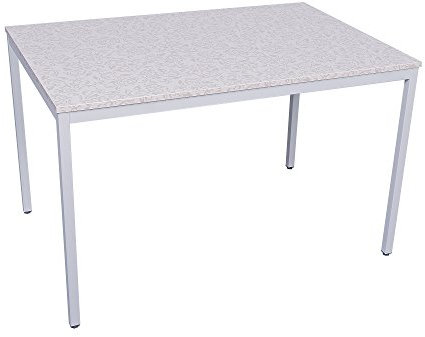 Dila GmbH Beistelltisch Arbeitstisch Produktionstisch Schreibtisch Royal 120x80cm Metallgestell lichtgrau | 2. Wahl da evtl. Lackschäden am Gestell