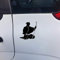 Handmade By Stukk Sitzen Samurai auf Knie mit Schwert Fun Weating Bumper Vinyl Aufkleber 12.7cmx13.3cm - Schwarz