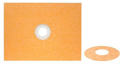 Schluter Kerdi KST915/1220BF vorgefertigte schräge Duschwanne, wasserdicht, befliesungsfertig, leichtes Polystyrol, 91,4 cm Länge, 121,9 cm Breite, mittige Auslassposition