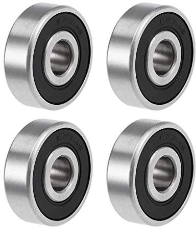 sourcing map 627-2RS Rillenkugellager Z2 7 mm x 22 mm x 7 mm doppelt abgeschirmter Kohlenstoffstahl 4Stk.