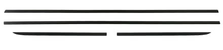 OMAC Baguette de protection de porte latérale compatible avec Peugeot 301, Citroën C-Elysee en aluminium, noir, 4