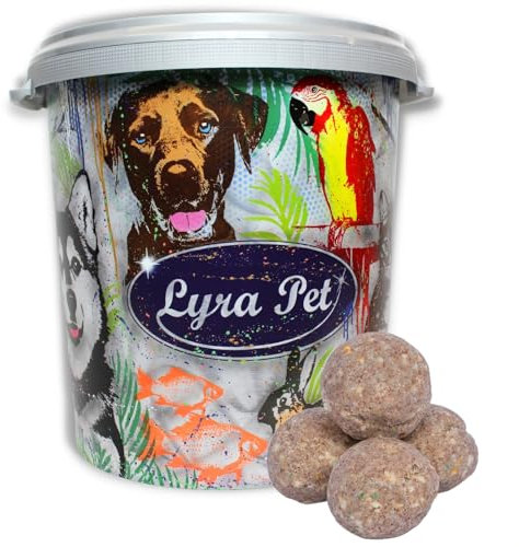 Lyra Pet® | 100 Gourmet Meisenknödel schalenfrei ohne Netz à 80 g in 30 L Tonne | Energiespender für Wildvögel | Wildvogelfutter Ohne Schalen | Kraftspendendes Fettfutter | Vogelfutter Ganzjährig