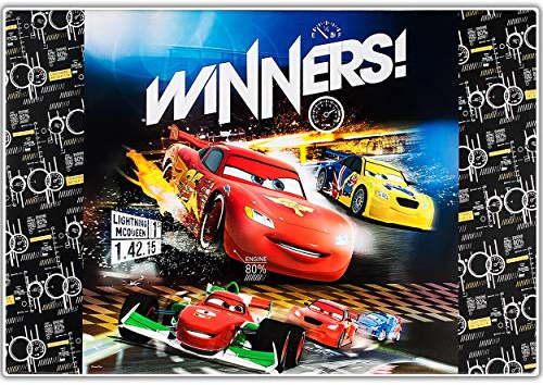alles-meine.de GmbH große XL - Schreibtischunterlage/Unterlage - Cars - Auto - Lightning McQueen - 60 cm * 40 cm - abwischbar - Tischunterlage/Knetunterlage/Bastelunterlage..