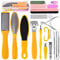 Foot File Pedicure Set, 30 in 1 Foot Files Foot Care Scrubber Kit Hard Skin Remover Feet Scrub for Women Men Salon or Home