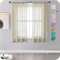 MRTREES Vorhänge Gardinen mit Store Vorhang Voile halbtransparent kurz in Leinenoptik Gardine Schals Beige Creme 145×140cm (H×B) für Wohnzimmer Schlafzimmer Kinderzimmer 2er Set