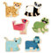 Djeco 33126 Magnéticos Mixanimo Sterne Holzpuzzle, bunt, S