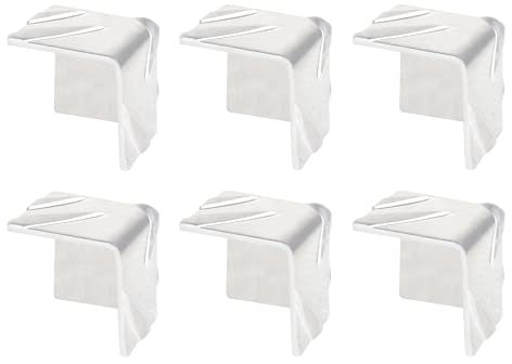 Alberts 497309 Eckschutz | Riffel-Prägung | Aluminium, natur | 23,5 x 23,5 mm | 6er Set