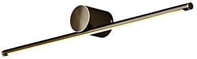 LANMOU LED Spiegelleuchte Badezimmer, Dimmbar Bad Spiegellampe Vintage IP44 Wasserdicht Badlampe Aus Kupfer Bilderleuchte Schminklicht Für Schminktisch, Waschbecken, 3 Farbtemperatur,Schwarz,40CM/8W