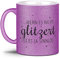 Tassendruck Glitzertasse - Wenn es Nicht glitzert ist es ja sinnlos - Geschenke für die Beste Freundin, Frauen, Glitter - Hochwertige Keramik, Lila, 300 ml