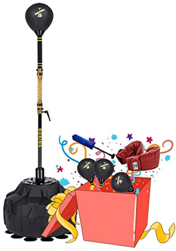 Boxsack Cobra Bag Fitness Reflex Bag Geschenk 4 Ersatzbälle Und Boxhandschuhe Freistehende Workout Punching Ball Speed Bag Boxsack Mit Ständer Und Verstellbarer Höhe