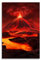 XDTIOPIMY Leinwand-Poster, Landschaftsposter, Vulkanausbruch, Lava-Ausbruch, Kunstposter, Wanddekoration für Wohnzimmer, Schlafzimmer, Wandkunst, ungerahmt, Größe 30,5 x 45,7 cm