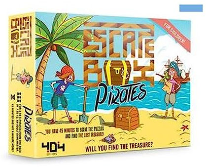 Asmodee 404 Spiele | Escape Box: Piraten | Brettspiel | Alter 7–12 Jahre | 2–5 Spieler | 45 Minuten Spielzeit
