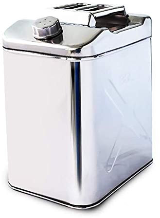 Jerrican Essence en métal Bidon Essence carburants Bidons d'essence verticaux 30L-40L, conteneur d'essence en acier inoxydable épaissi, fûts de gazole portables, réservoir de carburant de rechange for