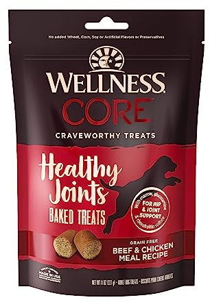 Wellness CORE Healthy Joints Dog Treats, Natural, Grain Free, 8 oz