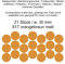 Aufkleber Etiketten Klebepunkte aus Folie 21 Stück orange braun orangebraun matt rund 30 mm selbstklebend farbig wetterfest Decal Markierungen Organisieren DIY basteln verzieren Modellbau Scrapbooking