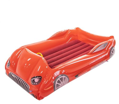 RAPTAVIS Kinder-Luftmatratze aufblasbares Kleinkind-Reisebett mit Seiten, Kinderbett-Isomatte, Rot