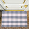 RAJRANG Baumwoll Tradewinds Grau Weiß Reversible Fläche Teppich - Bauernhaus Bodenmatte Handgewebte Waschbare Karierte Matte für Veranda Wohnzimmer 109 x 70 cm