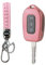 MEDZUK Schlüsselhülle Kompatibel mit Renault Twingo 3 2014-2023 2024 Autoschlüssel Hülle Schutz, Schlüsselgehäuse Zubehör mit Schlüsselanhänger (Rosa)