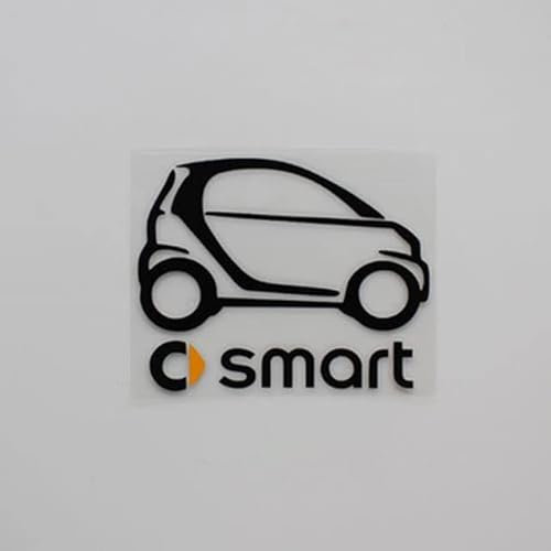 Dekorativer Auto-Tankdeckel-Aufkleber für Smart 450 451 453 Fortwo Forfour Außen-Styling, Schwarz