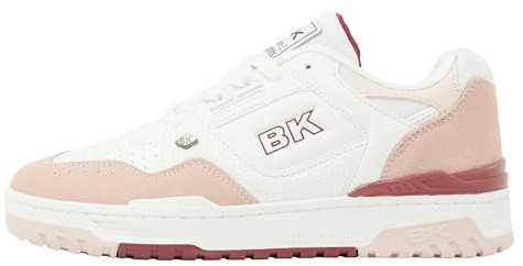 British Knights Damen VENDON Sneaker, Weiss Hellrosa Weinrot, 39 EU