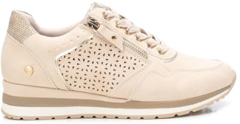 XTI - Zapatilla Mujer Beige - Calzado Cómodo y Versátil - Moda Casual - Modelo 14223402 (Talla 35)