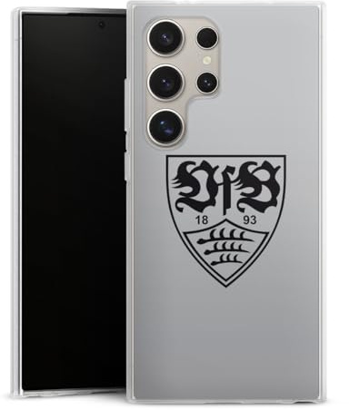 Silikon Hülle kompatibel mit Samsung Galaxy S 24 Ultra Case transparent Handyhülle Offizielles Lizenzprodukt VfB Stuttgart Logo