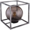 Solarkugel für Außen Garten Deko Kugelleuchten Außen Solar 23 cm, Metallgestell Nickel antik Kunststoff Rauch, Retro Edison LED warmweiß, LxH 23x23 cm