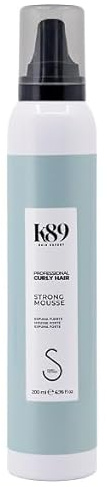 K89 Professional Curly Hair Mousse Strong 200ml - Mousse para Definición y Volumen Sin Apelmazar, Ideal para Método Curly y Cabello Rizado